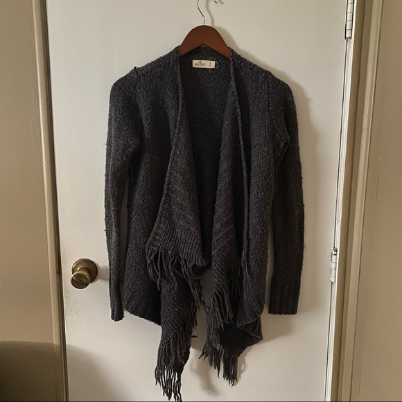 Hollister Grey Waterfall Cardigan